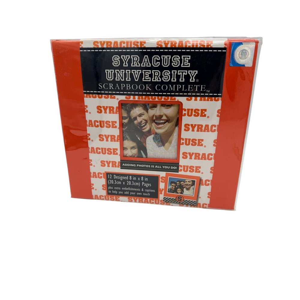 Syracuse University Scrapbook Complete 8x8 Kit 12 Pages Stickers Cuse Orange NEW